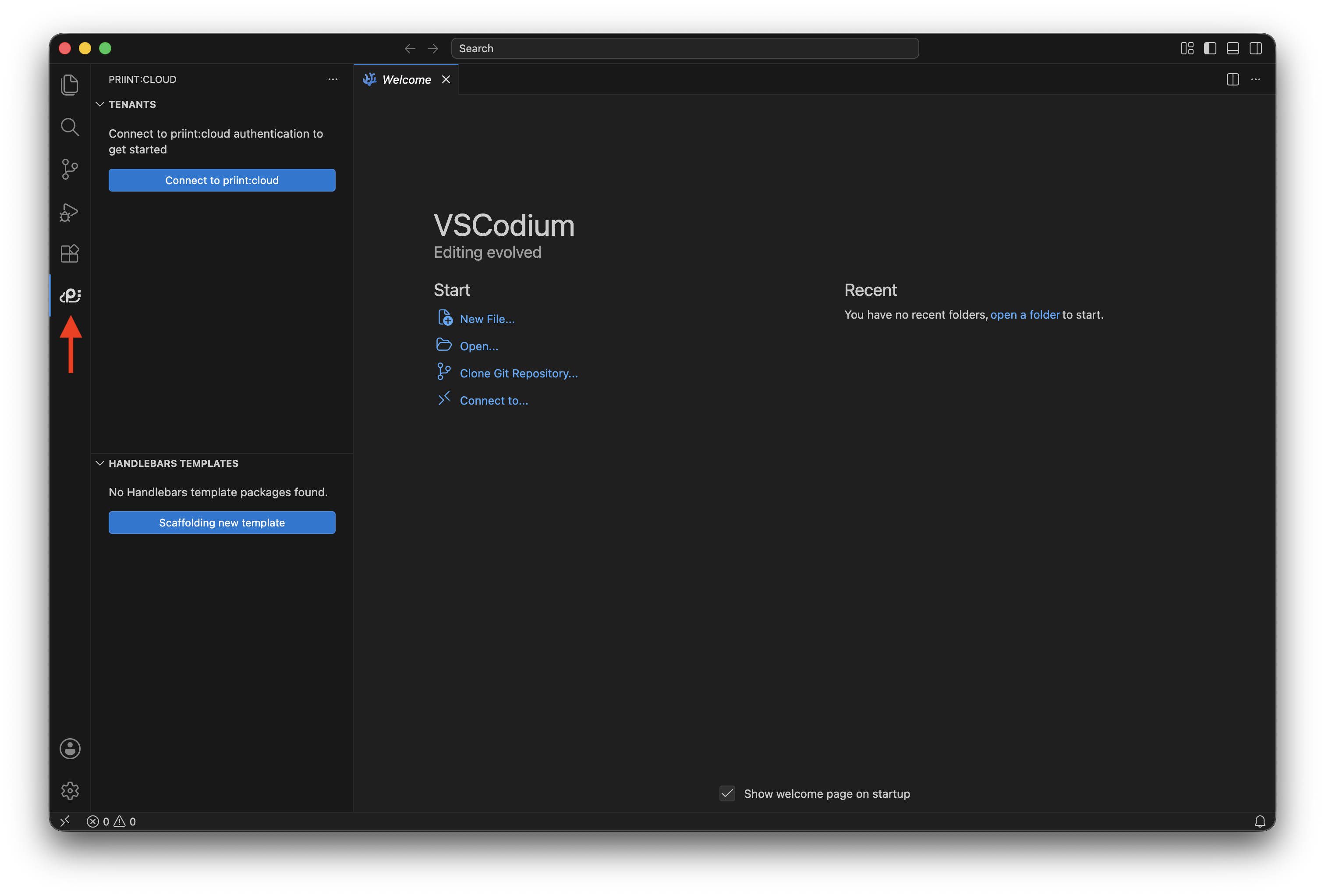 priint Activity Bar and sidebar