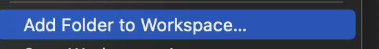 add folder to workspace