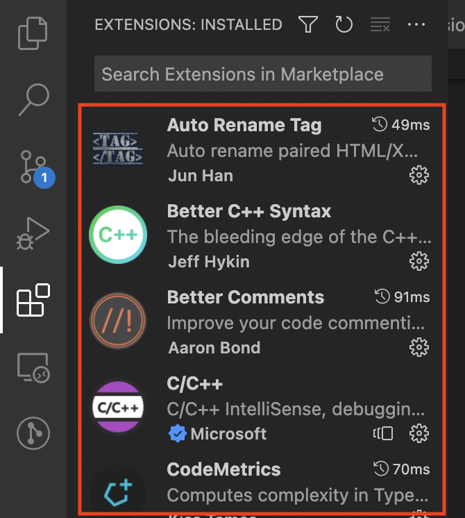 extension list image