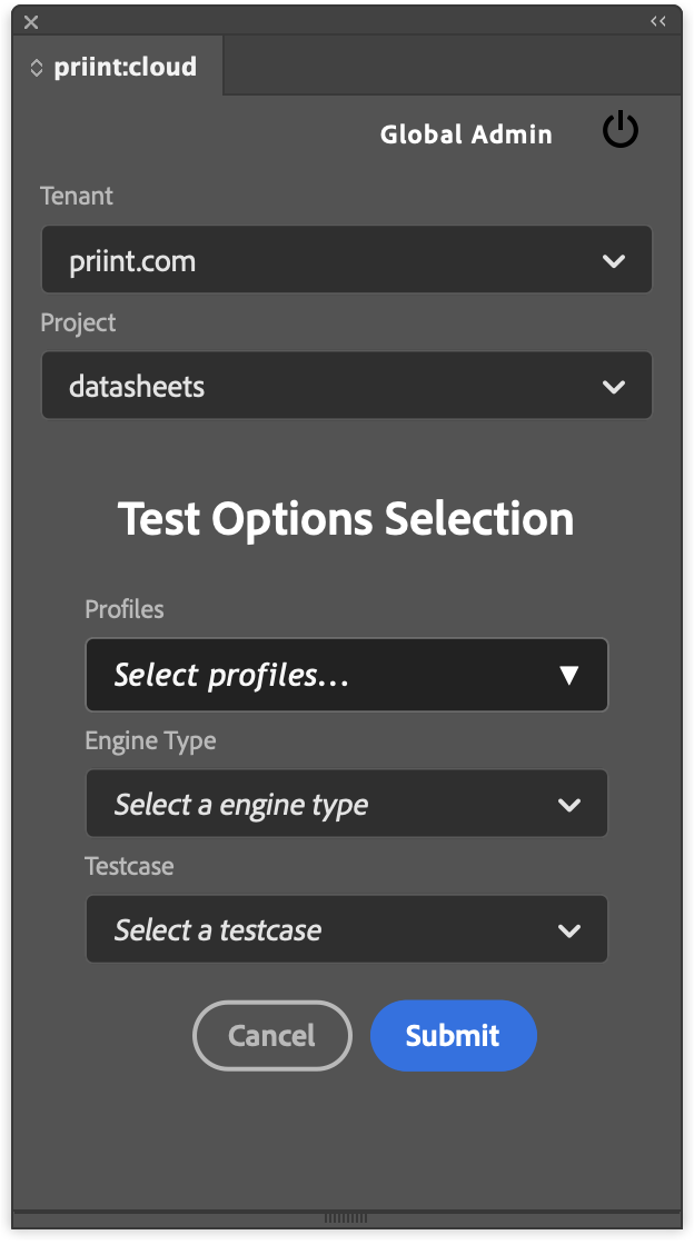 test options